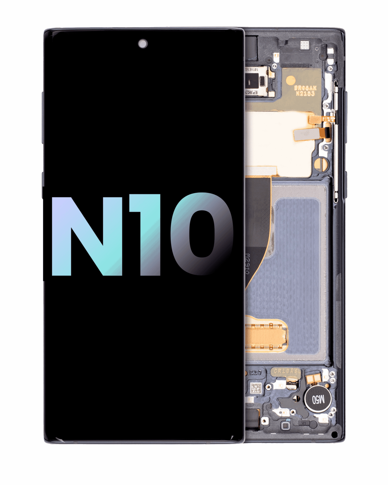 OLED Assembly With Frame For Samsung Galaxy Note 10 (Service Pack) (Aura Black)