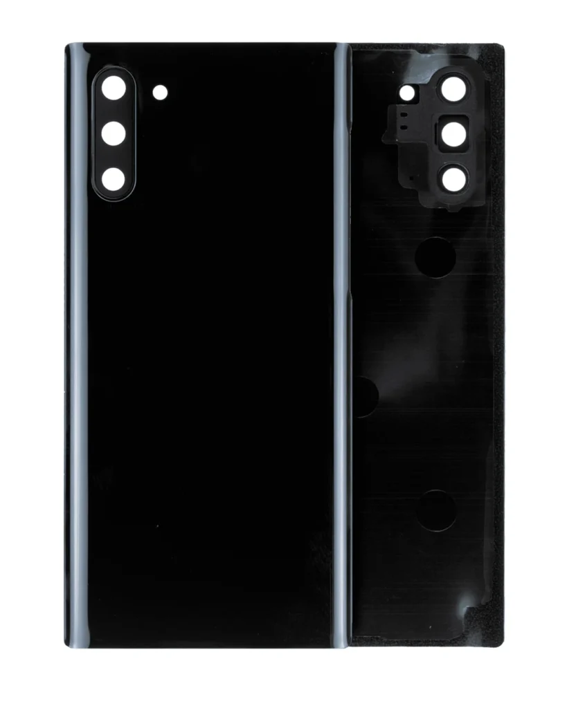 Back Cover Glass With Camera Lens For Samsung Galaxy Note 10 (No Logo) (Aftermarket Plus) (Aura Black)