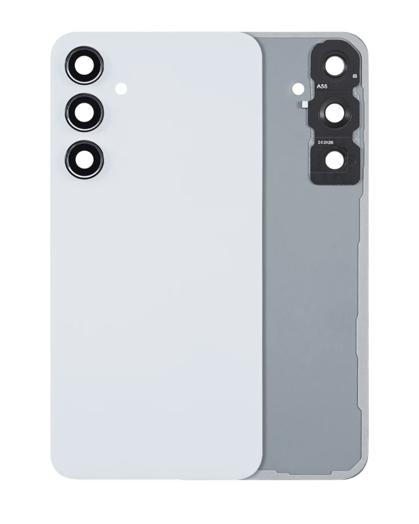 Back Cover Glass With Camera Lens For Samsung Galaxy A55 5G (A556 / 2024) (No Logo) (Aftermarket Plus) (Iceblue)