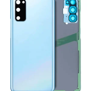 Back Cover Glass With Camera Lens For Samsung Galaxy S20 5G (No Logo) (Aftermarket Plus) (Cloud Blue)