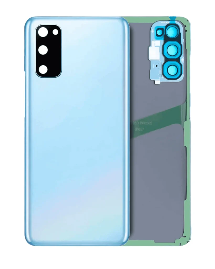 Back Cover Glass With Camera Lens For Samsung Galaxy S20 5G (No Logo) (Aftermarket Plus) (Cloud Blue)