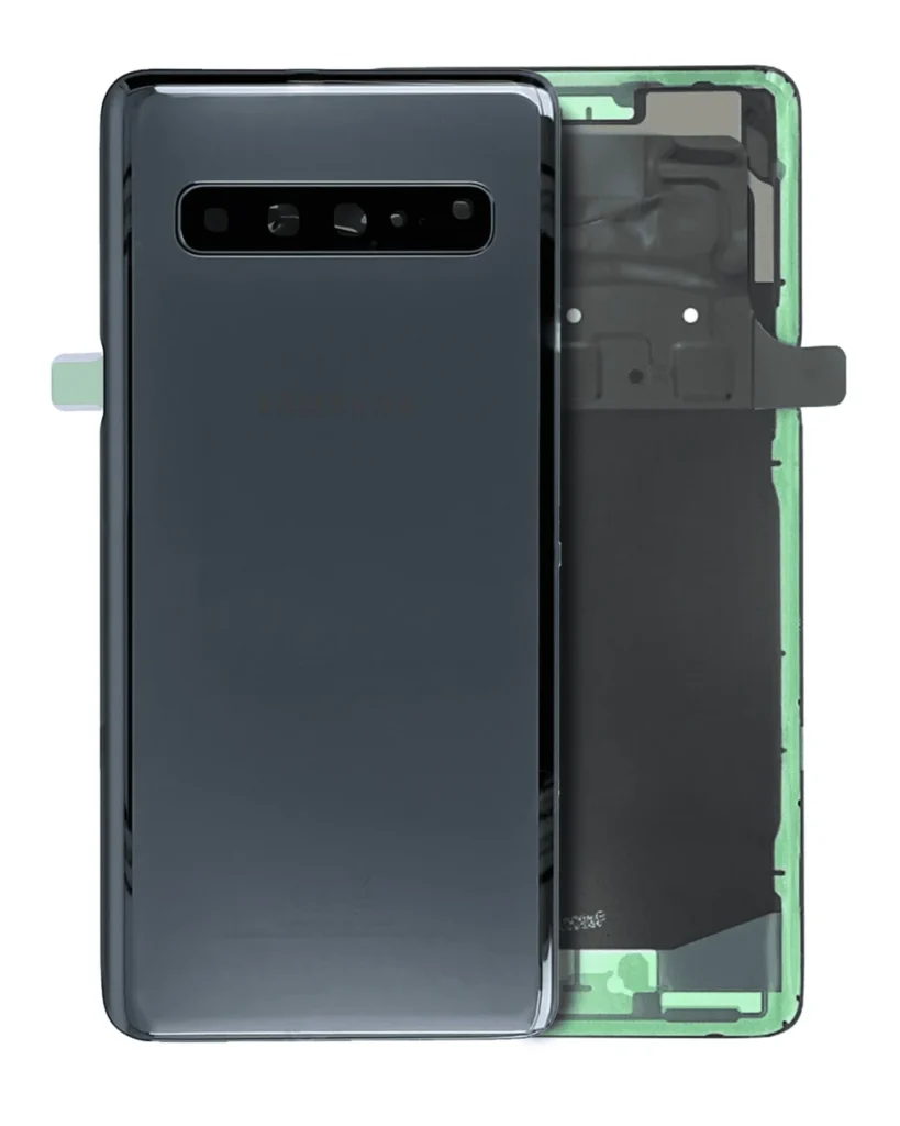 Back Cover Glass With Camera Lens For Samsung Galaxy S10 5G (Service Pack) (Prism Black)