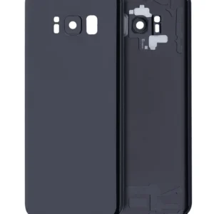 Back Cover Glass With Camera Lens For Samsung Galaxy S8 (No Logo) (Aftermarket Plus) (Midnight Black)