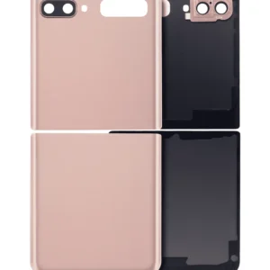 Top & Bottom Back Cover Glass With Camera Lens For Samsung Galaxy Z Flip 4G (F700) / Z Flip 5G (F707) (Aftermarket Plus) (Mystic Bronze)