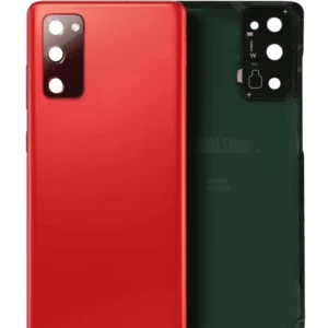 Back Cover Glass With Camera Lens For Samsung Galaxy S20 FE (Service Pack) (Cloud Red)