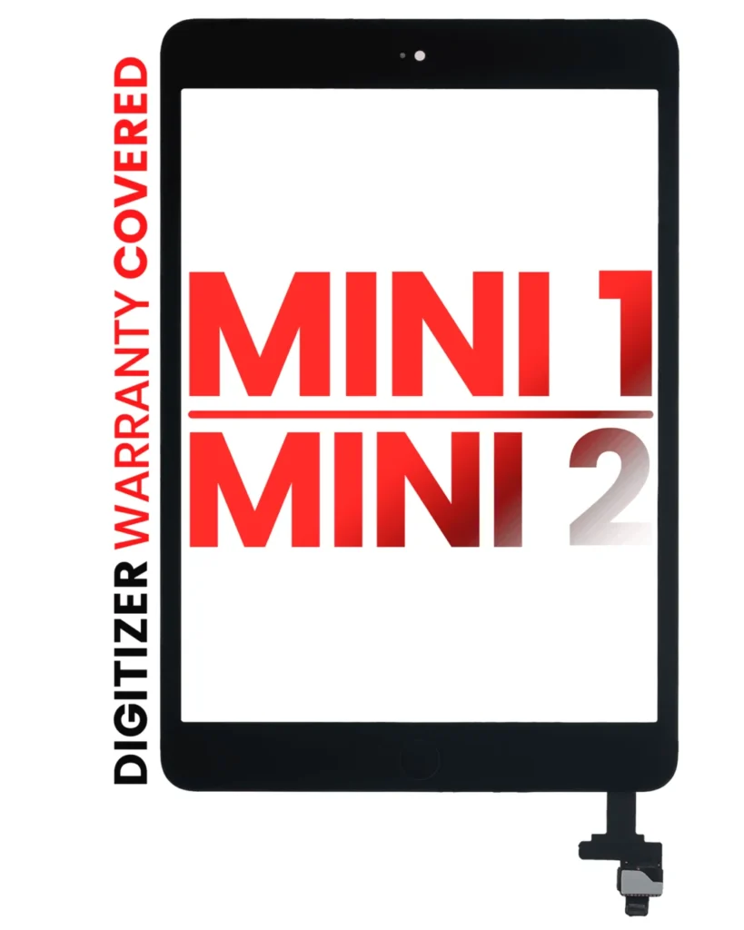 Digitizer With IC Chip & Home Button Pre-Installed For iPad Mini 1 / iPad Mini 2 (Aftermarket Pro: XO7) (Black)