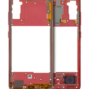 Mid-Frame Housing For Samsung Galaxy A41 (A415 / 2020) (Aftermarket Plus) (Prism Crush Red)