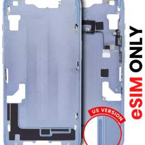 Mid-Frame Housing W/ Small Parts For iPhone 14 (US Version) (Aftermarket Plus) (Blue)