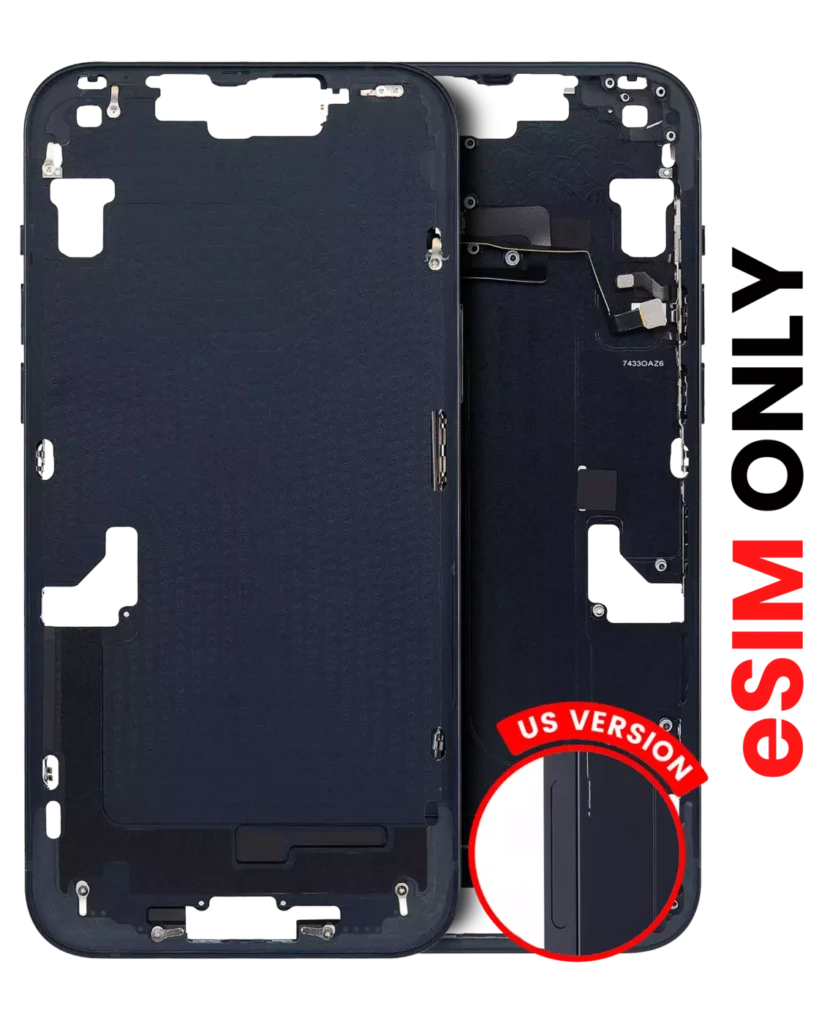 Mid-Frame Housing W/ Small Parts For iPhone 14 (US Version) (Aftermarket Plus) (Midnight)