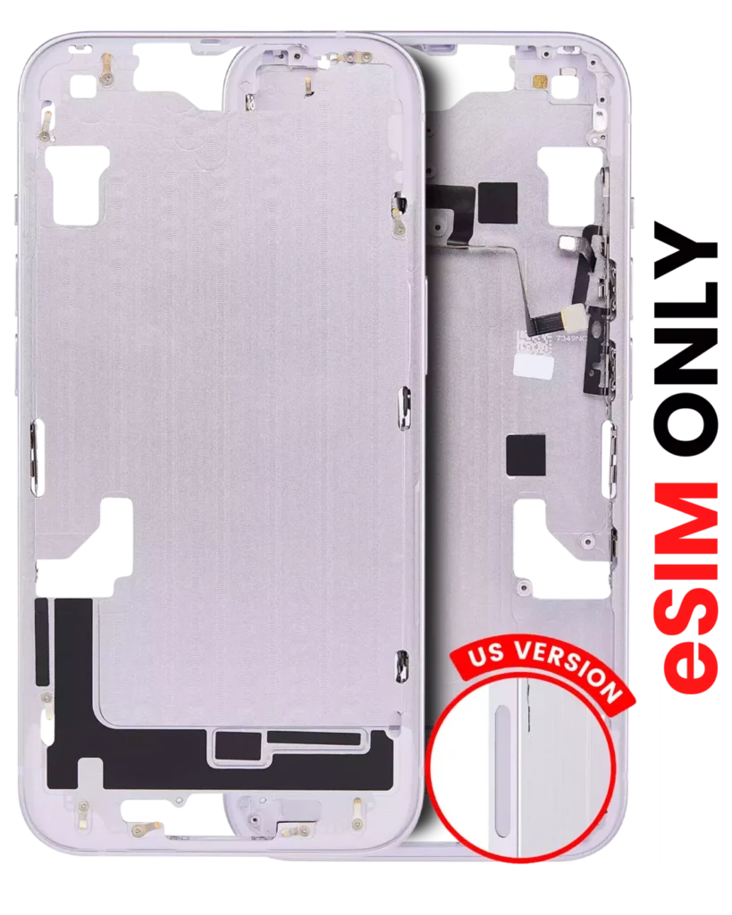 Mid-Frame Housing W/ Small Parts For iPhone 14 (US Version) (Aftermarket Plus) (Purple)