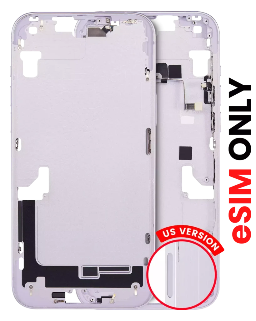 Mid-Frame Housing W/ Small Parts For iPhone 14 Plus (US Version) (Aftermarket Plus) (Purple)