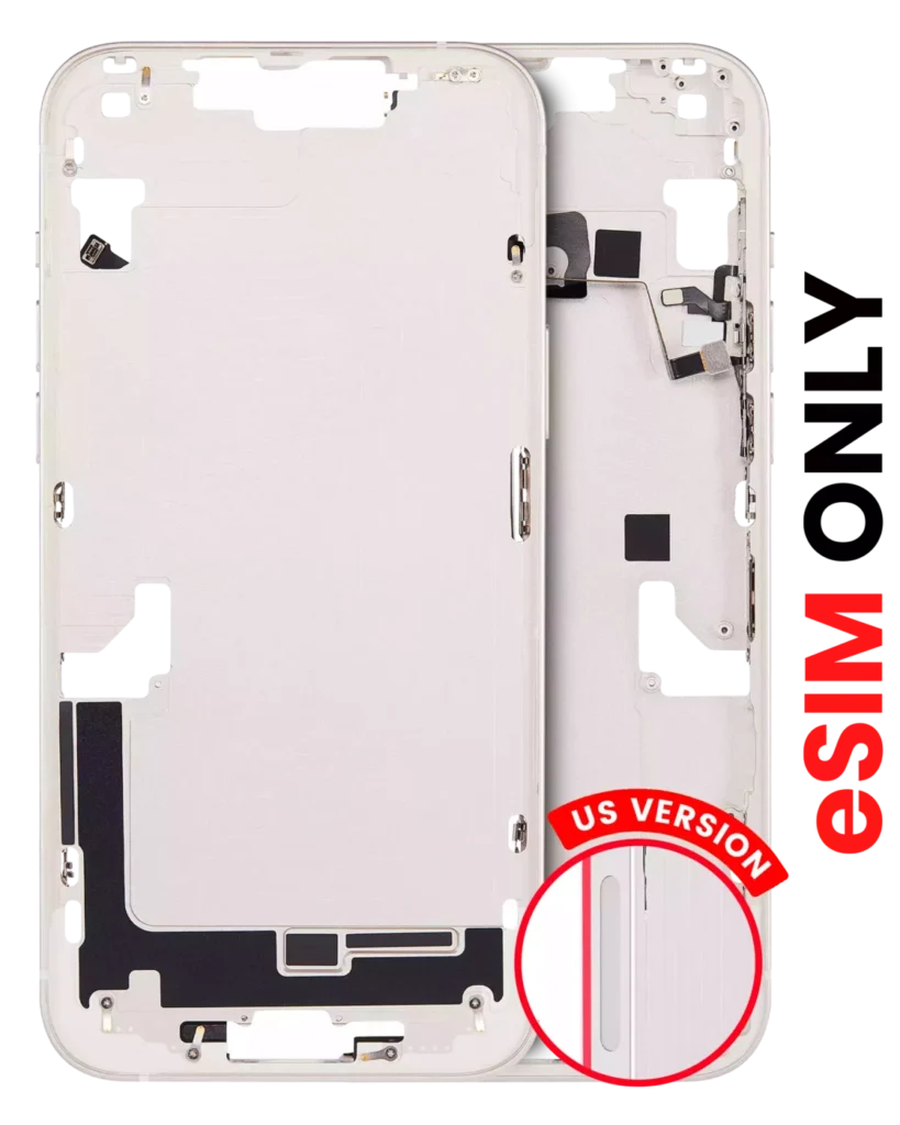 Mid-Frame Housing W/ Small Parts For iPhone 14 Plus (US Version) (Aftermarket Plus) (Starlight)
