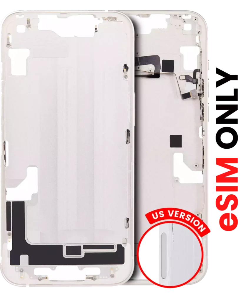 Mid-Frame Housing W/ Small Parts For iPhone 14 (US Version) (Aftermarket Plus) (Starlight)