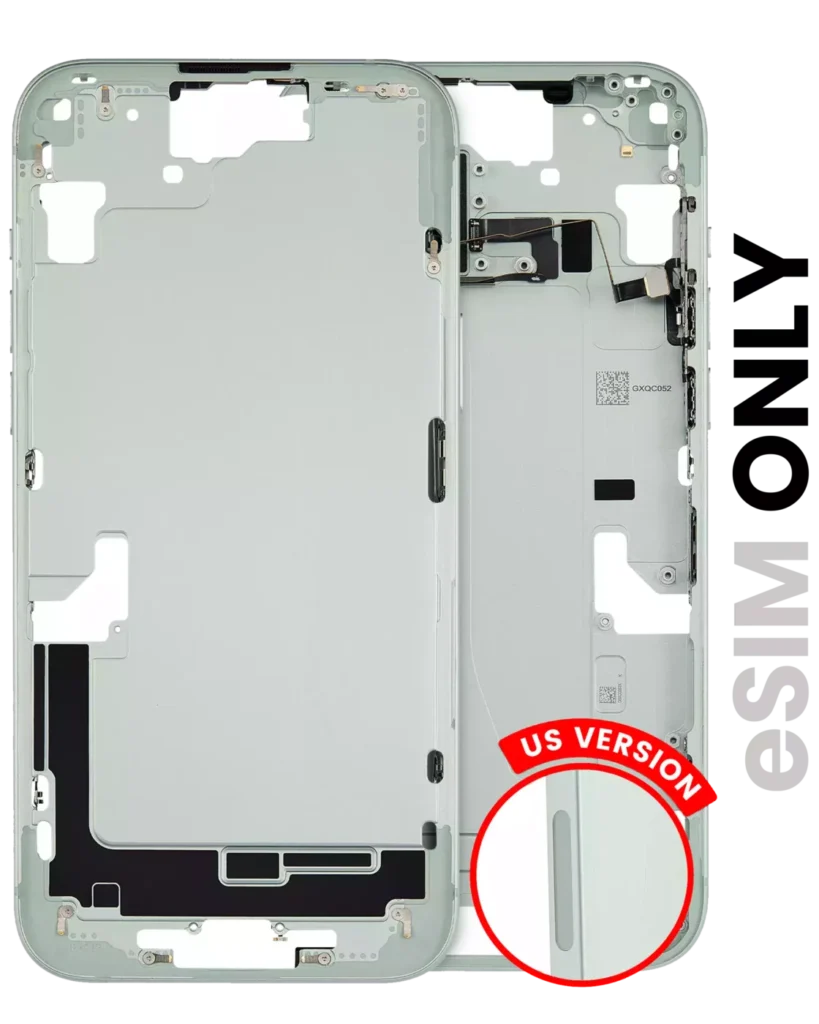 Mid-Frame Housing W/ Small Parts For iPhone 15 Plus (US Version) (Used OEM Pull: Grade A) (Green)