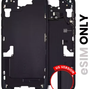 Mid-Frame Housing W/ Small Parts For iPhone 15 Plus (US Version) (Used OEM Pull: Grade A) (Black)