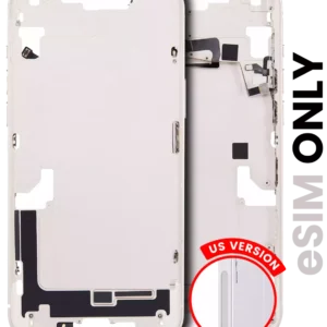 Mid-Frame Housing W/ Small Parts For iPhone 14 Plus (US Version) (Used OEM Pull: Grade C) (Starlight)