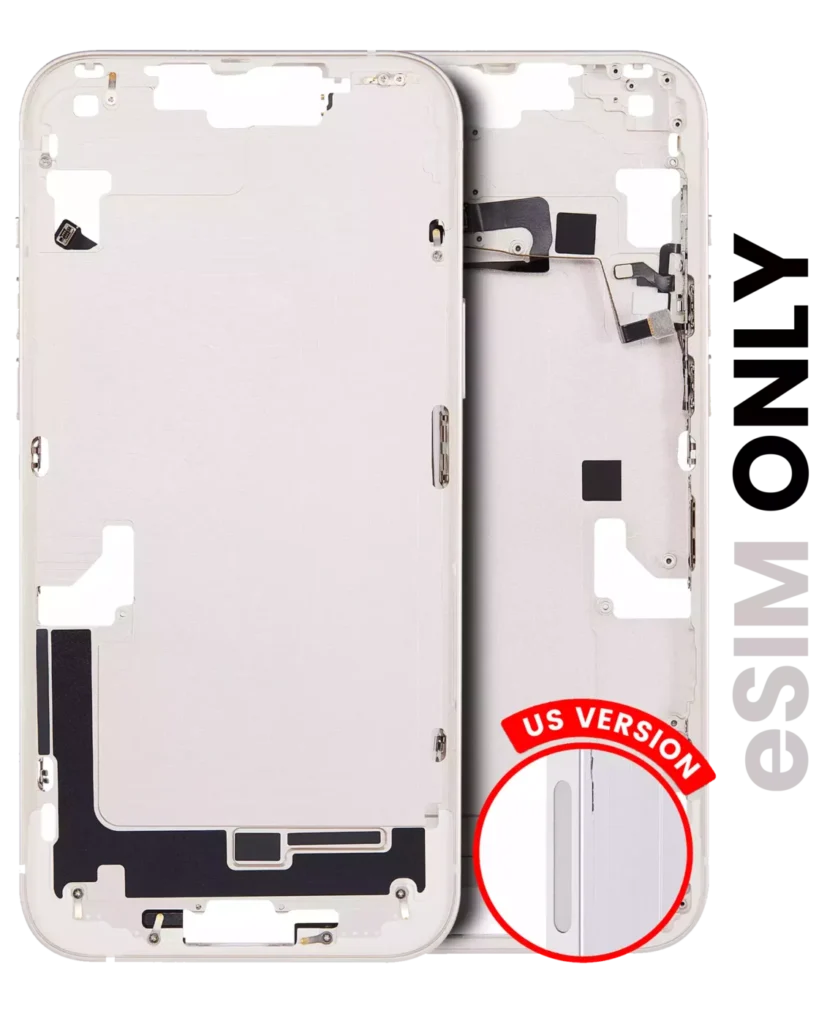 Mid-Frame Housing W/ Small Parts For iPhone 14 Plus (US Version) (Used OEM Pull: Grade C) (Starlight)