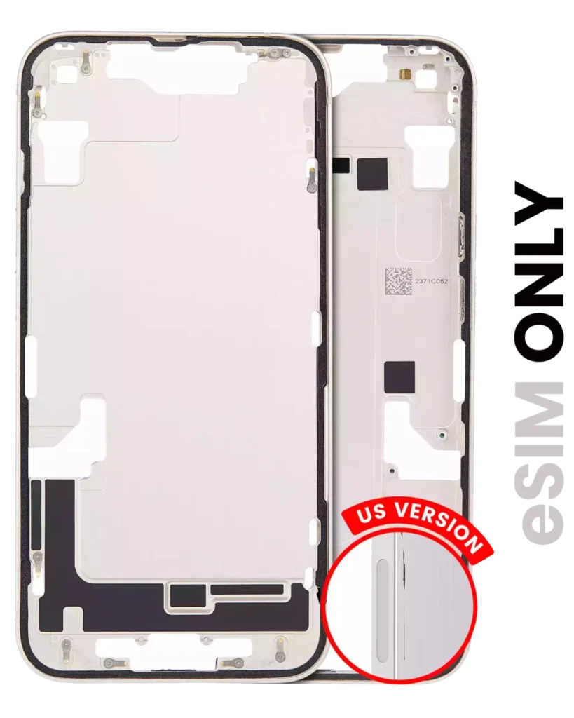 Mid-Frame Housing W/ Small Parts For iPhone 14 (US Version) (Used OEM Pull: Grade C) (Starlight)
