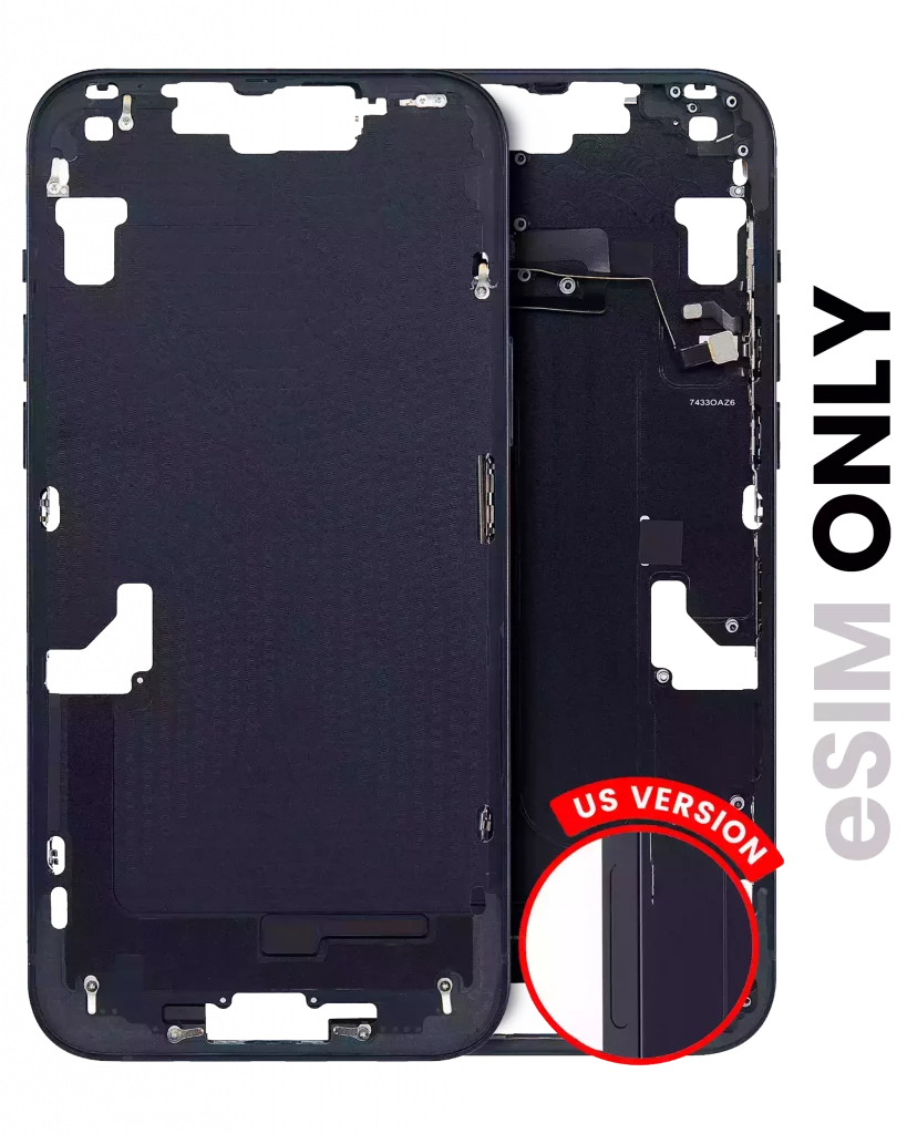 Mid-Frame Housing W/ Small Parts For iPhone 14 Plus (US Version) (Used OEM Pull: Grade C) (Midnight)