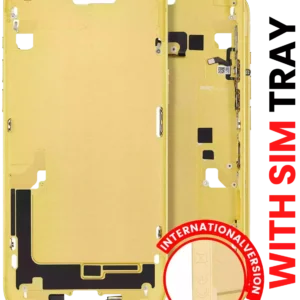 Mid-Frame Housing W/ Small Parts For iPhone 14 Plus (EU / Global Version) (Aftermarket Plus) (Yellow)