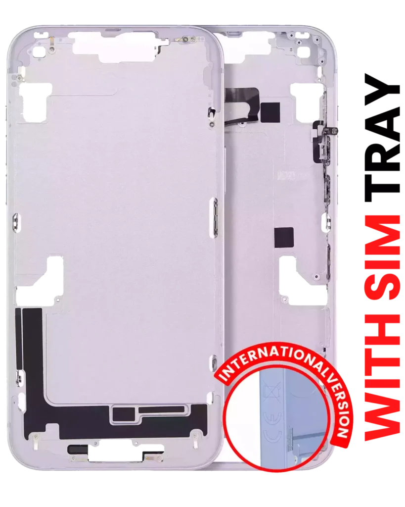 Mid-Frame Housing W/ Small Parts For iPhone 14 Plus (EU / Global Version) (Aftermarket Plus) (Purple)
