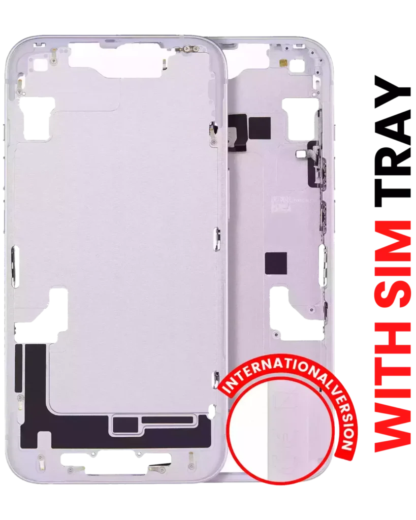 Mid-Frame Housing W/ Small Parts For iPhone 14 (EU / Global Version) (Aftermarket Plus) (Purple)