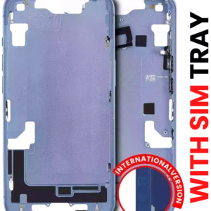 Mid-Frame Housing W/ Small Parts For iPhone 14 (EU / Global Version) (Aftermarket Plus) (Blue)