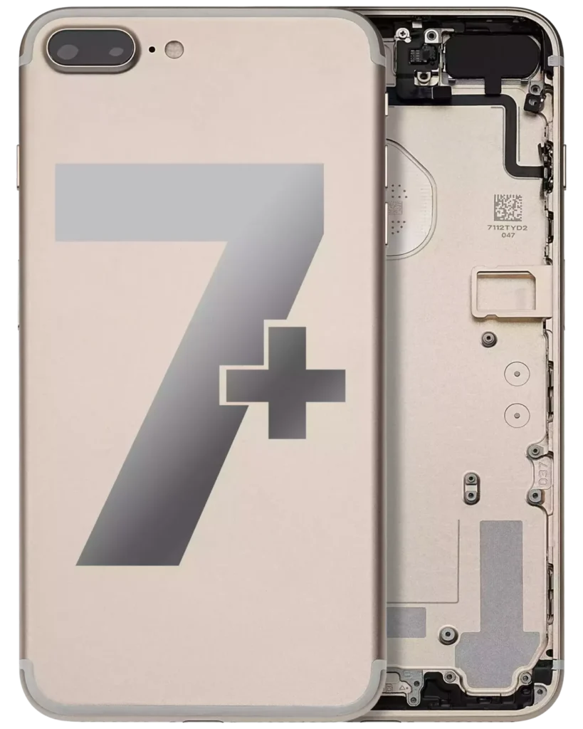 Back Housing W/ Small Components Pre-Installed For iPhone 7 Plus (Used OEM Pull: Grade A) (Gold)