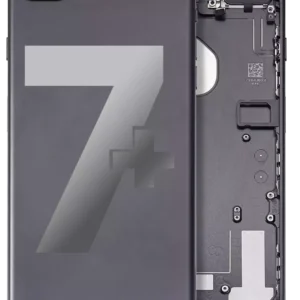 Back Housing W/ Small Components Pre-Installed For iPhone 7 Plus (Used OEM Pull: Grade A) (Matte Black)