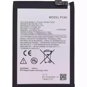 Replacement Battery For Motorola Moto G54 (XT2343 / 2023) / Moto G54 Power (XT2343-5 / 2023) / Moto G64 5G (XT2431 / 2024) (PC60)