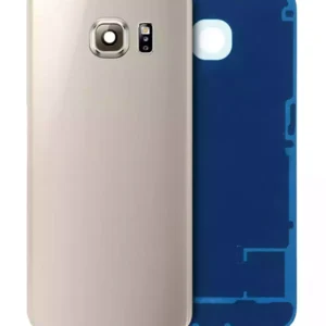 Back Cover Glass With Camera Lens For Samsung Galaxy S6 Edge (Service Pack) (Gold)