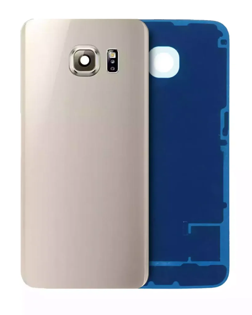 Back Cover Glass With Camera Lens For Samsung Galaxy S6 Edge (Service Pack) (Gold)