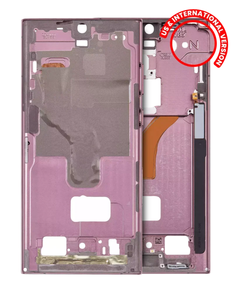 Mid-Frame Housing For Samsung Galaxy S22 Ultra 5G (US & International Version) (Burgundy)