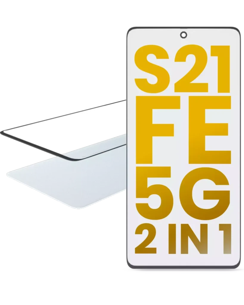 2 in 1 Front Glass With OCA Pre-Installed For Samsung Galaxy S21 FE 5G