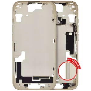 Mid-Frame Housing W/ Small Parts For iPhone 15 (US Version) (Aftermarket Plus) (Yellow)