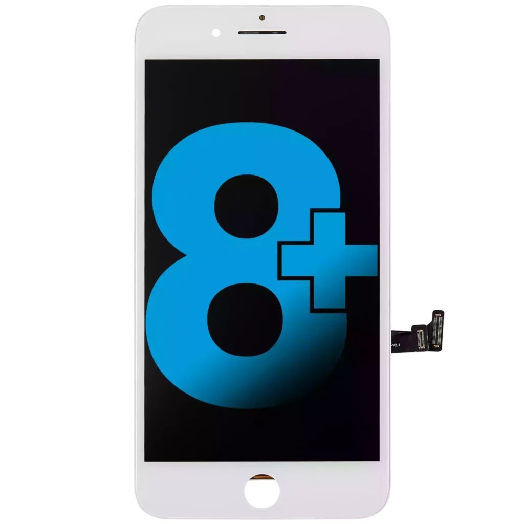 LCD Assembly With Steel Plate For iPhone 8 Plus (Aftermarket: AQ7) (White)