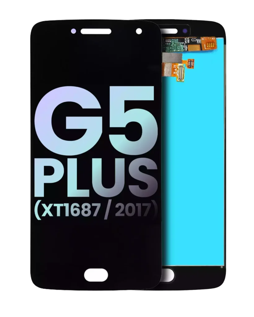 LCD Assembly Without Frame For Motorola Moto G5 Plus (XT1687 / 2017) (With Fingerprint Scanner) (Genuine OEM) (Black)