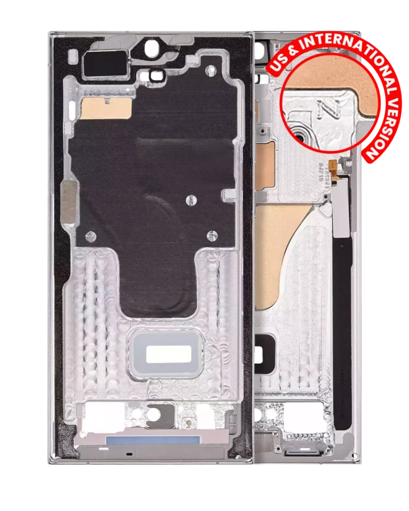 Mid-Frame Housing For Samsung Galaxy S23 Ultra 5G (US & International Version) (Sky Blue / Lime)