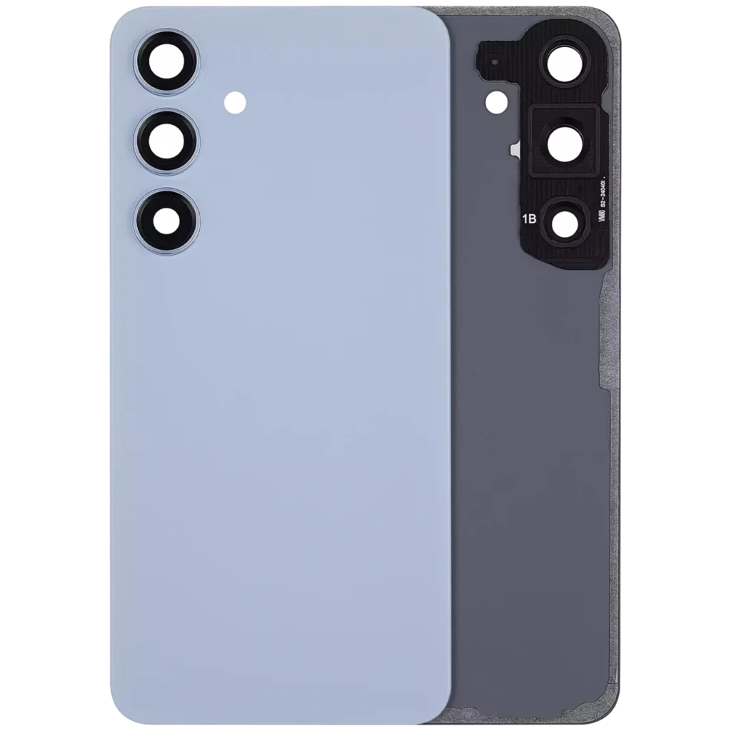 Back Cover Glass With Camera Lens For Samsung Galaxy S24 5G (No Logo) (Aftermarket Plus) (Sapphire Blue)