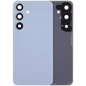 Back Cover Glass With Camera Lens For Samsung Galaxy S24 5G (No Logo) (Aftermarket Plus) (Sapphire Blue)