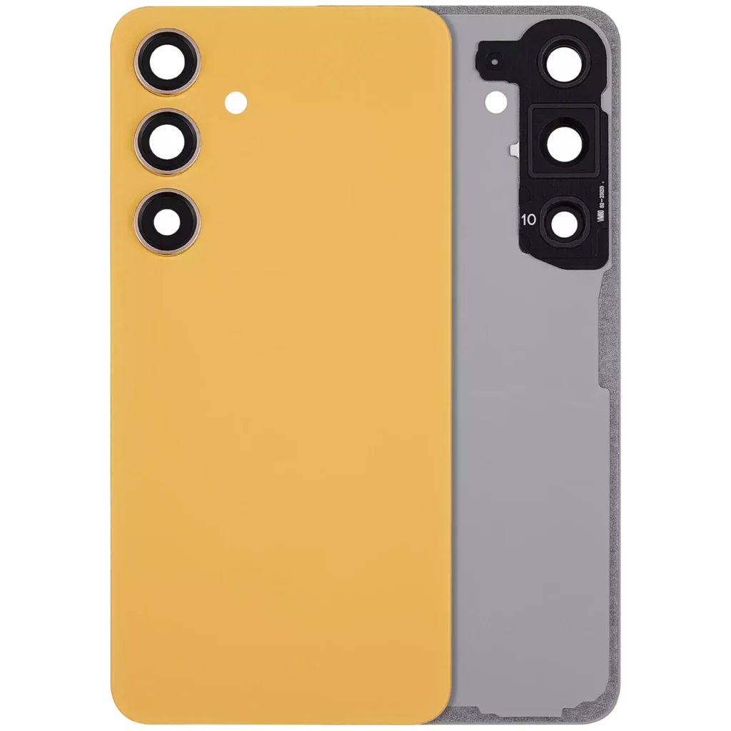 Back Cover Glass With Camera Lens For Samsung Galaxy S24 5G (No Logo) (Aftermarket Plus) (Sandstone Orange)