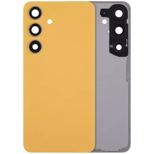 Back Cover Glass With Camera Lens For Samsung Galaxy S24 5G (No Logo) (Aftermarket Plus) (Sandstone Orange)