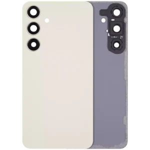 Back Cover Glass With Camera Lens For Samsung Galaxy S24 Plus 5G (No Logo) (Aftermarket Plus) (Amber Yellow)