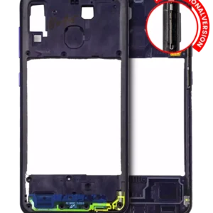 Mid-Frame Housing For Samsung Galaxy A20 (A205 / 2019) (International Version) (Aftermarket Plus) (Deep Blue)