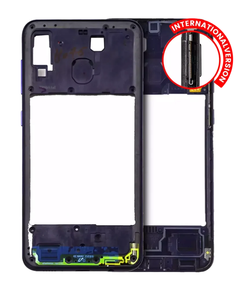Mid-Frame Housing For Samsung Galaxy A20 (A205 / 2019) (International Version) (Aftermarket Plus) (Deep Blue)