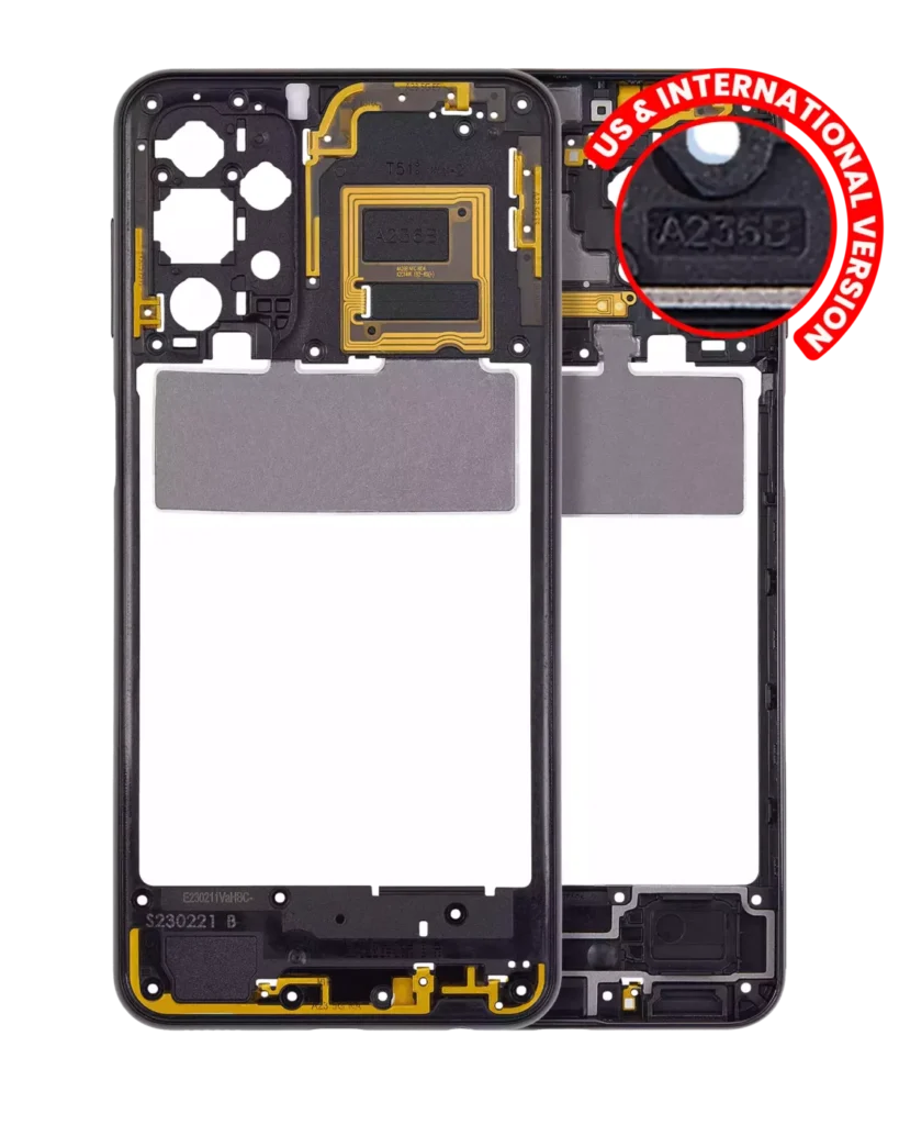 Mid-Frame Housing For Samsung Galaxy A23 5G (A236B / 2022) (International Version) (Black)