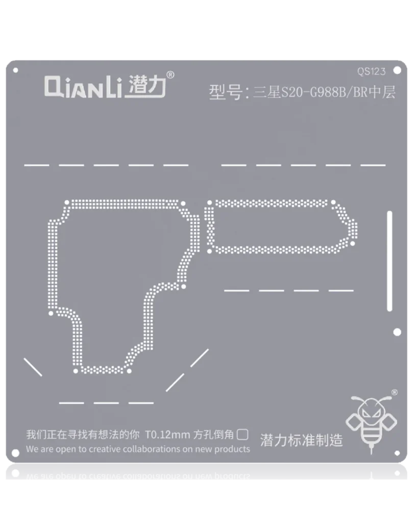 Bumblebee Stencil (QS123) For Samsung S20-G988BBR Middle Layer (Qianli)