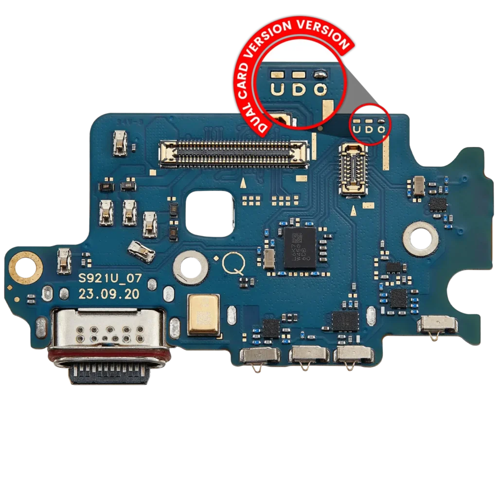 Charging Port Board With Sim Card Reader For Samsung Galaxy S24 5G (S9210) (Dual Card Version) (Premium)