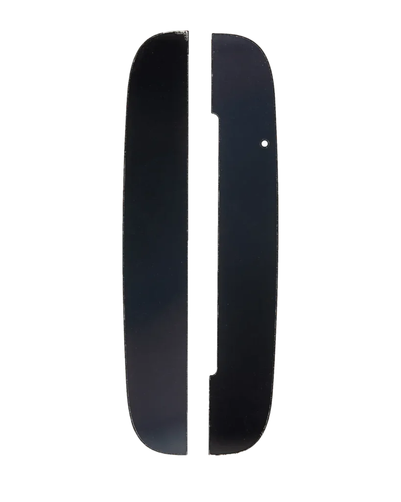 Top And Bottom Back Glass Panels For Motorola Moto Z (XT1650 / 2016) / Z Force Droid (Black)