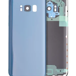 Back Cover Glass With Camera Lens For Samsung Galaxy S8 (No Logo) (Aftermarket Plus) (Coral Blue)